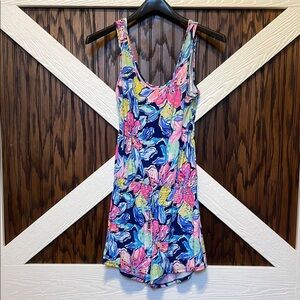 Lilly Pulitzer Floral Print Sleeveless Romper